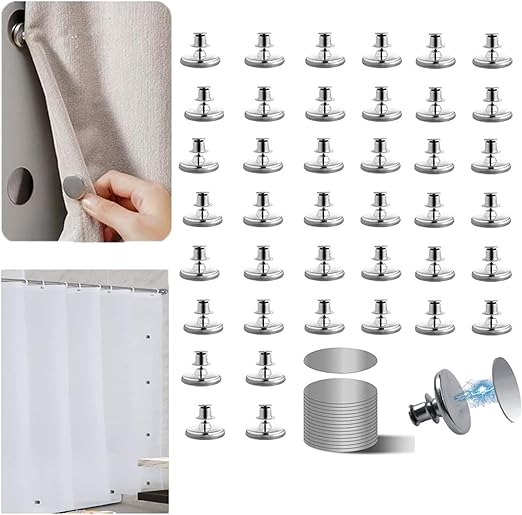 Amazon.com: 20 Pairs Magnetic Curtain Clips, Curtain Magnets Closure ...