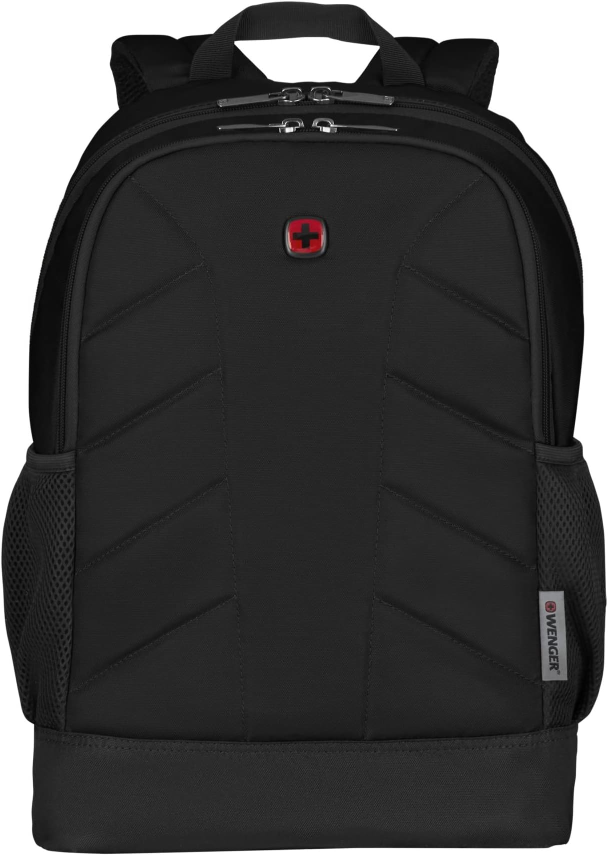 WENGER Quadma ML 16 Inch Laptop Backpack in Black (22 Litres)-blend of style & function, Swiss designed, 612019