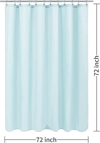 Miniatura 7 de ALYVIA SPRING - Forro de tela impermeable para cortina de ducha, cortina de tela lavable para baño - Tamaño estándar 72 x 72, azul