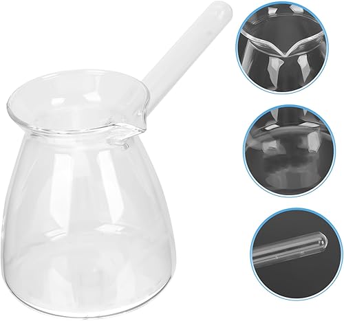 Miniatura 9 de Tetera turca de vidrio para cafetera 15.2 fl oz de café árabe griego armenio - Cafetera para estufa, chocolate caliente o mantequilla, servidor de