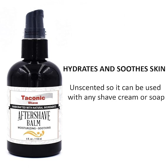 Taconic Shave Aftershave Balm, Alcohol-Free, Unscented, 4 oz