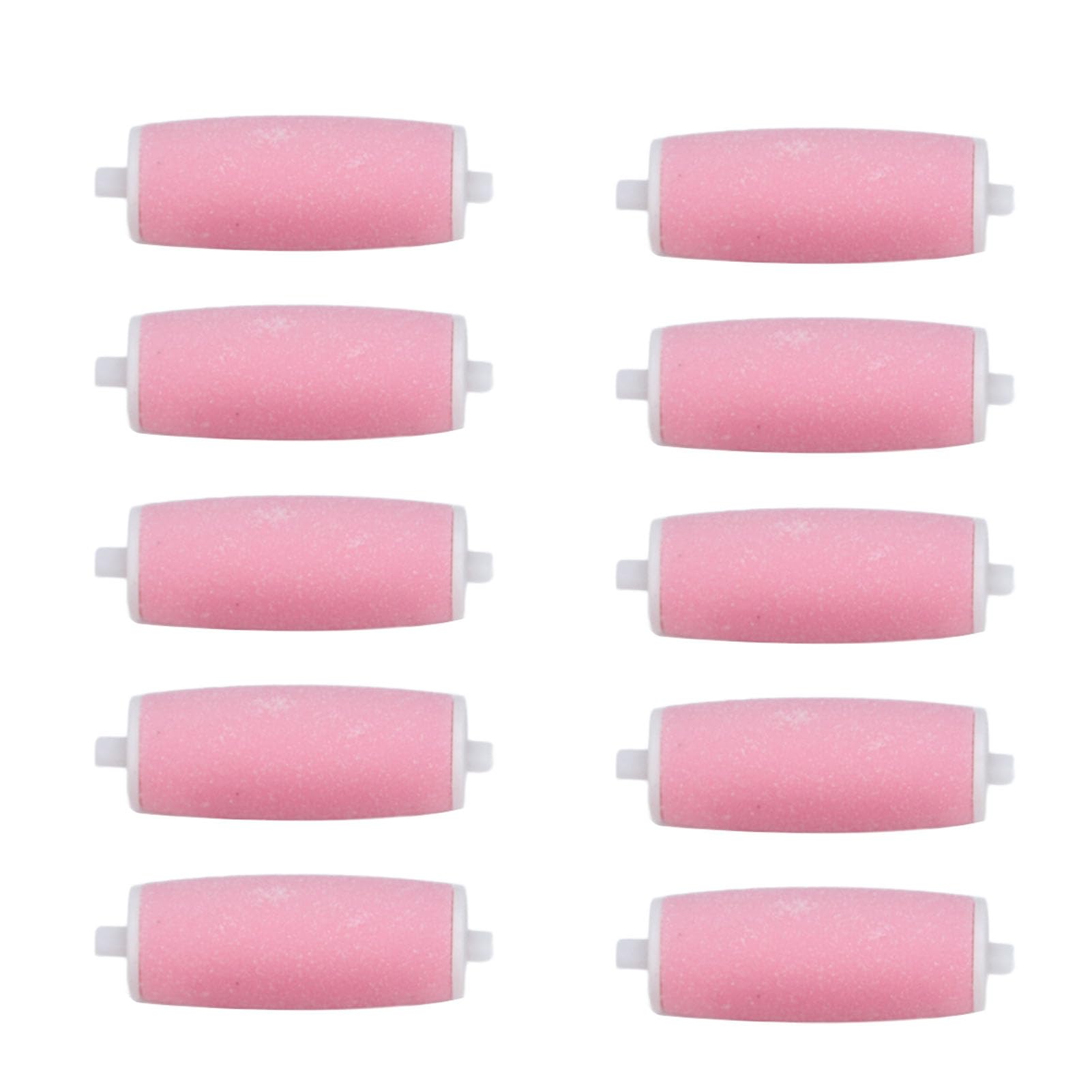 Electronic Foot File Refills, Washable 10pcs Micro Abrasive Particles Replacement Rollers for Hard Rough Dry Callused Skin (Pink)