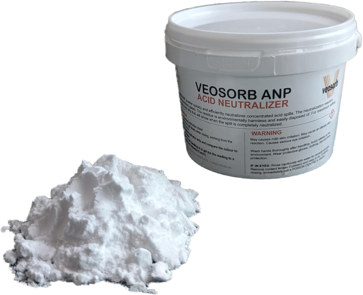 500gr Veosorb ANP Acid Neutralizer | Effective Spill Response with Indicator Paper for Safe Acid Neutralisation in Laboratories, Workshops, and Industrial Environments