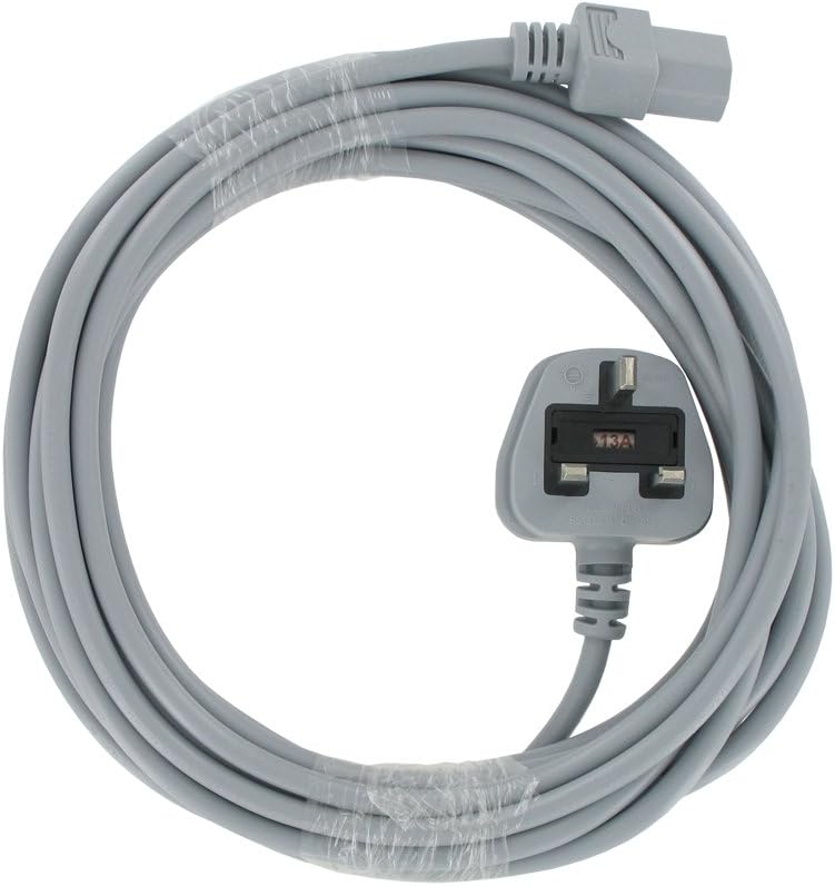 Non-Original Nilfisk-Compatible Grey Cable and 13 A Plug Assembly
