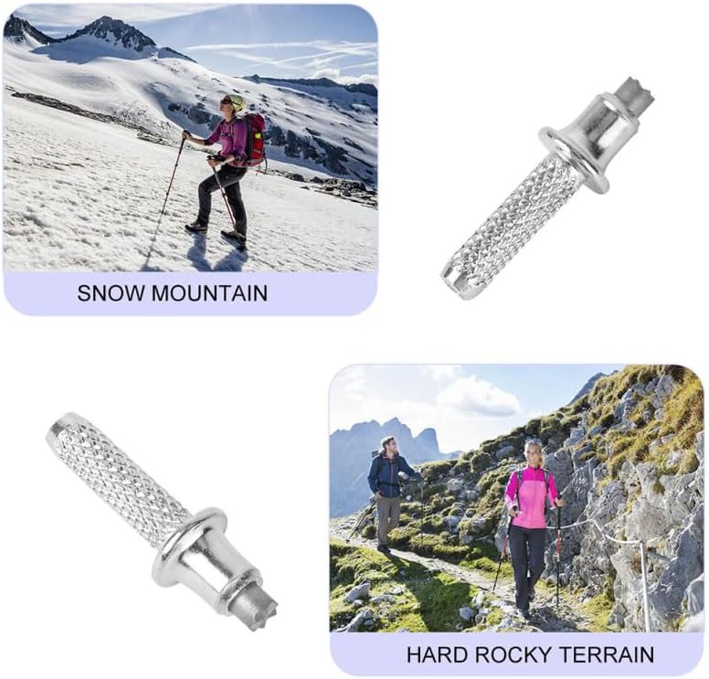 Miniatura 7 de Puntas de repuesto para bastón de montañismo, 10 unidades, accesorios de senderismo, puntas de repuesto Alpenstock, puntas de repuesto para bastones
