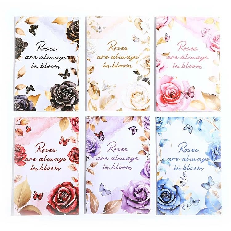 シール帳完成系　バラ Amazon.co.jp: 立体 オーロラ 金箔押し 薔薇 花びら 大きめ 華やか PET