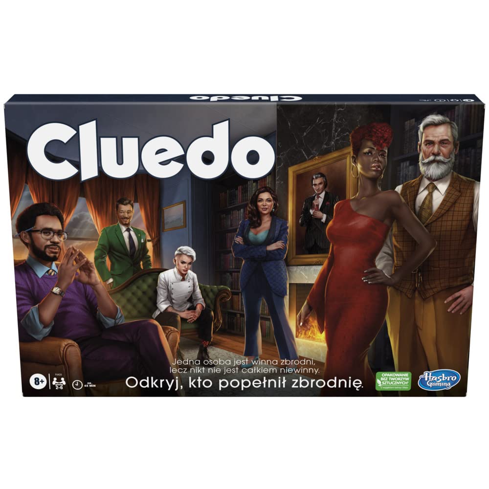 Hasbro Juego de Mesa Cluedo, nueva versión del Cluedo para 2-6 jugadores, rompecabezas misteriosos, juegos de detectives, juegos familiares para niños y adultos (Español)