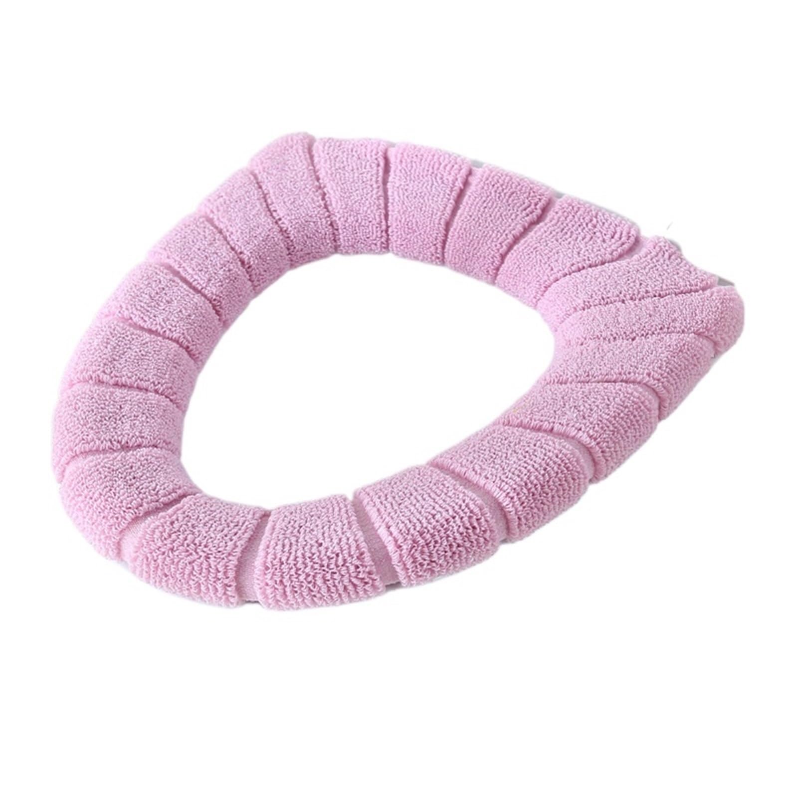 PADGCNOR Soft Toilet Seat Cushion Universal Bathroom Toilet Seat Cushion, Soft Pad, Closestool Lid, Warm Mat, Washable, Comfortable, Skin-Friendly, Winter(Pink)
