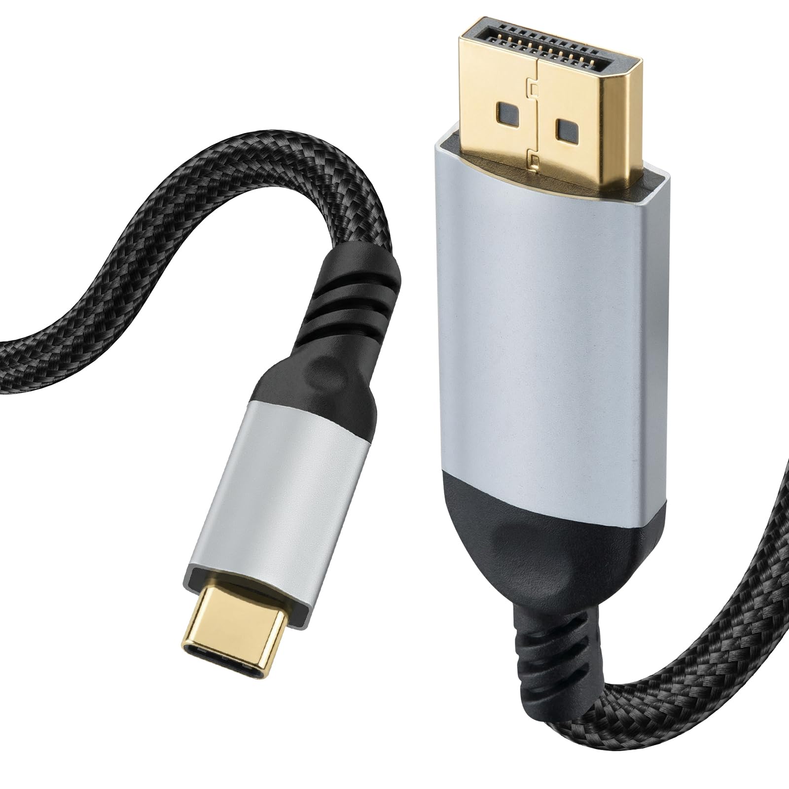 ELUTENG Cavo USB C a DisplayPort 2.1, 16K@60Hz 8K@120Hz 4K@240Hz Cavo da Thunderbolt 4/3 a DP 2.1 40Gbps Cavo USB Tipo C a DisplayPort per iPhone 17 16 15 Pro/Max per MacBook Pro/Air per iPad Pro(2M)