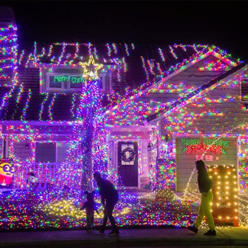 Jmexsuss 168Ft 600 Led Christmas Lights Outdoor Waterproof 8 Modes Christmas String Lights Multicolor Christmas Tree Lights Indoor Plug In Party Holiday Christmas Decorations #TOP7