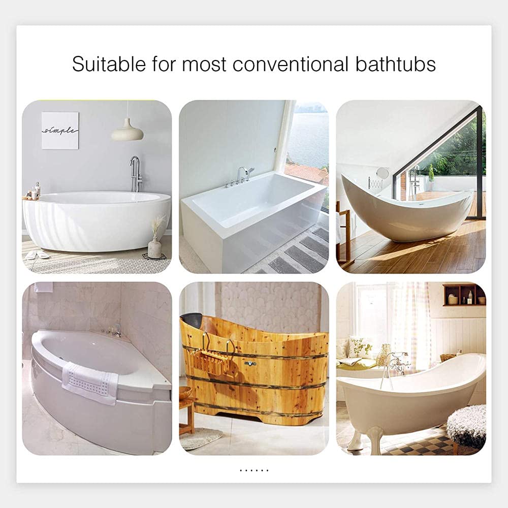 Bandeja de bambú para Carrito de bañera, Bandeja de baño Extensible diseñada con bambú de Primera Calidad, para un baño Lujoso, como Regalo para los Seres Queridos