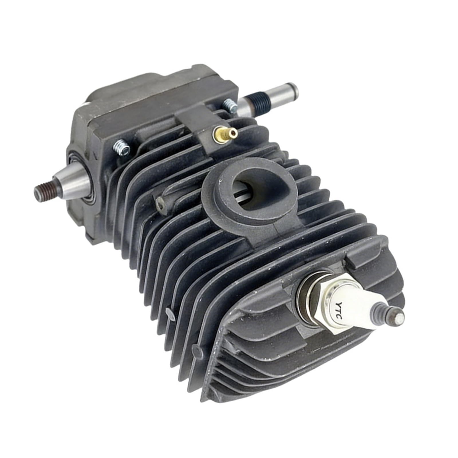 Conjunto de cilindro de 42,5mm apto for motosierras 023 025 MS230 MS250 | Con tapón de chispa y conector de cárter.