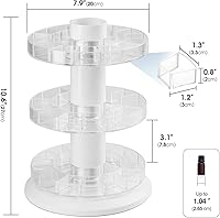 Vista 6 de J JACKCUBE DESIGN Rotating Essential Oil Display Stand Spinning Rack for 45 Bottles(up to 72) Organizer 3 Tier Storage Holder -MK505B (3 Tier)