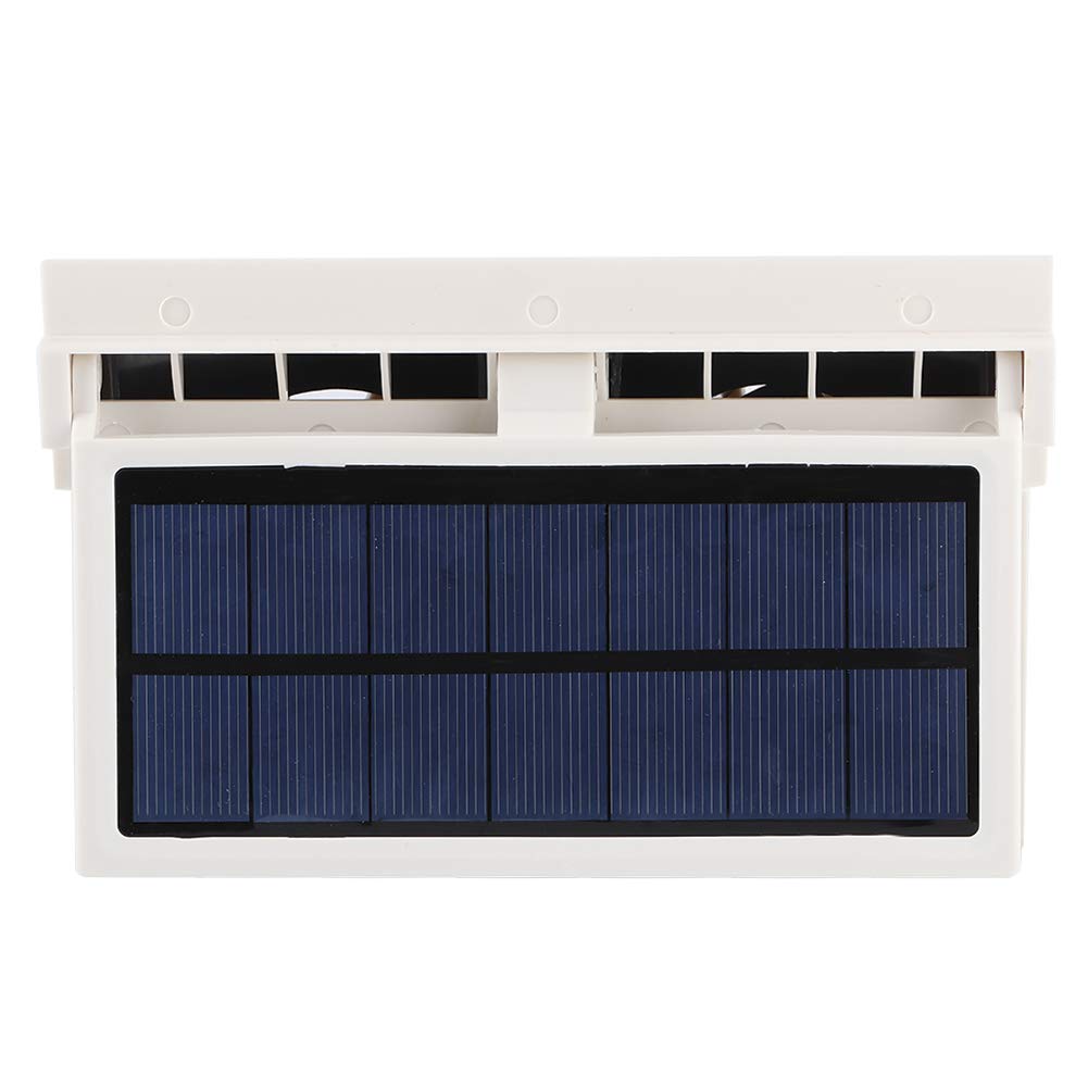 FUWE Raffreddatore ad energia Solare, condizionatore d'Aria per Auto Ventilatore d'Aria Regolabile Ventilatore di Scarico Doppio Motore con Display della Temperatura del Pannello Solare per Il