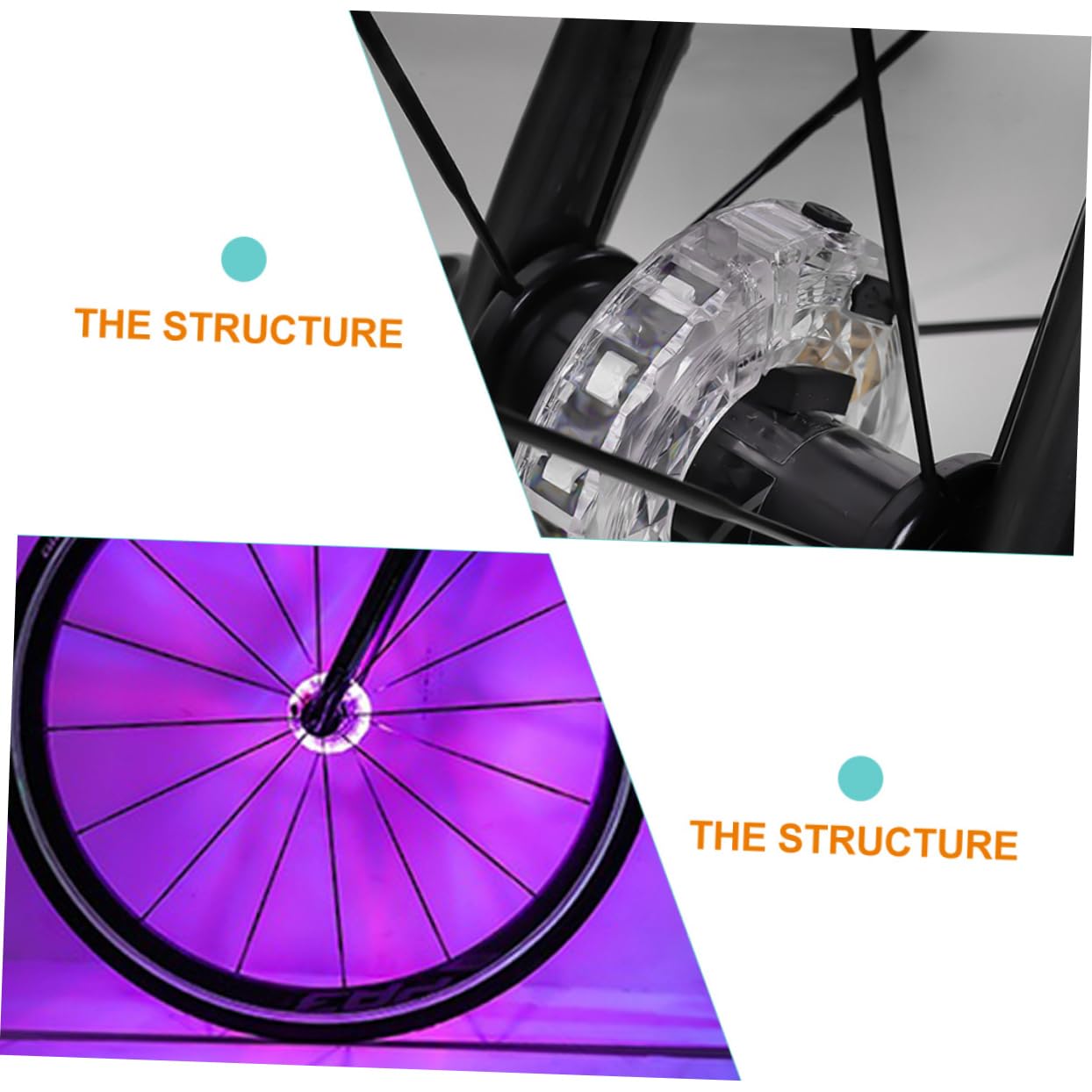 POPETPOP 3pièces Lumière LED pour De Vélo Lampe Décorative Rechargeable USB Étanche Clignotante Accessoire De Vélo pour Nocturnes