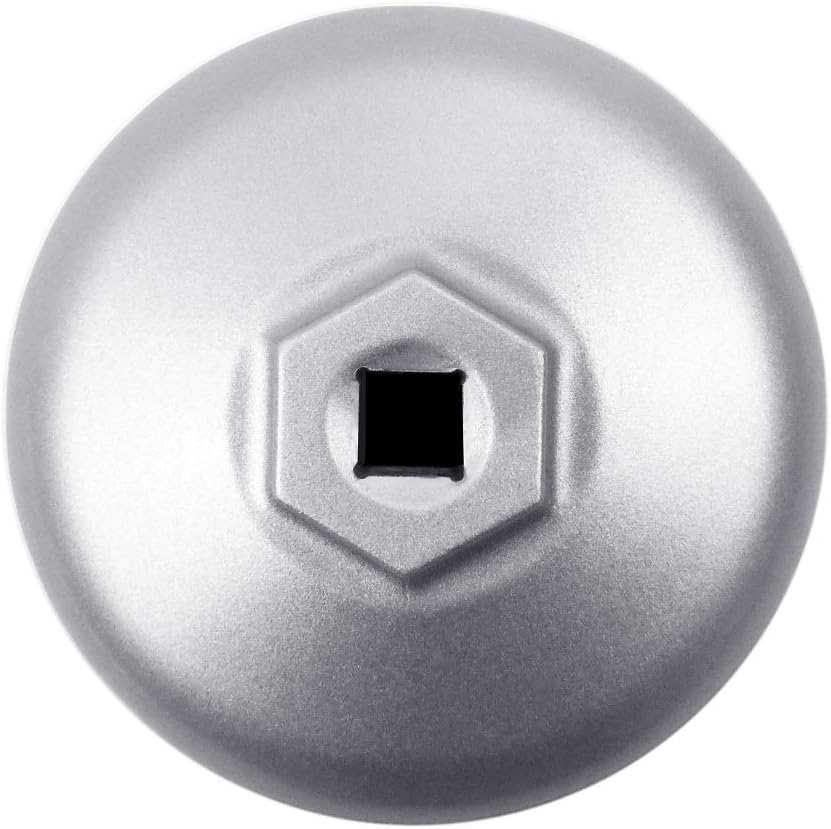 86.6mm 16 Flute Oil Filter Wrench for Volvo and BMW - 86mm Cartridge Style Oil Filter Housing Caps, Removal Tool (Silver)