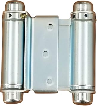 Hinge Outlet Adjustable Double Action Spring Hinge, Saloon, Swinging or Cafe Door Hinges - Highly Rust-Resistant, Self-Closing, Dual-Swing 3 Inch, Zinc