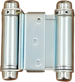 Hinge Outlet Adjustable Double Action Spring Hinge, Saloon, Swinging or Cafe Door Hinges - Highly Rust-Resistant, Self-Closing, Dual-Swing (3 Inch, Zinc)