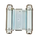 Hinge Outlet Adjustable Double Action Spring Hinge, Saloon, Swinging or Cafe Door Hinges - Highly Rust-Resistant, Self-Closing, Dual-Swing (3 Inch, Zinc)