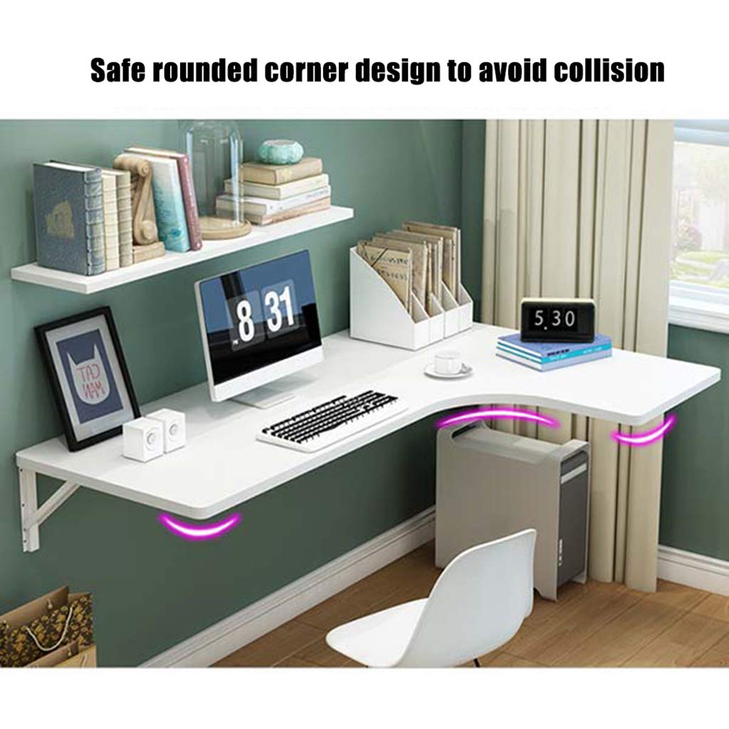 Corner Folding Computer Table, DropLeaf WallMounted Dining Table