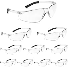 Safety Glasses, Impact UV Scratch Glasses, Unisex, Eye Protection Goggles, Protective Eyewear 10 Clear
