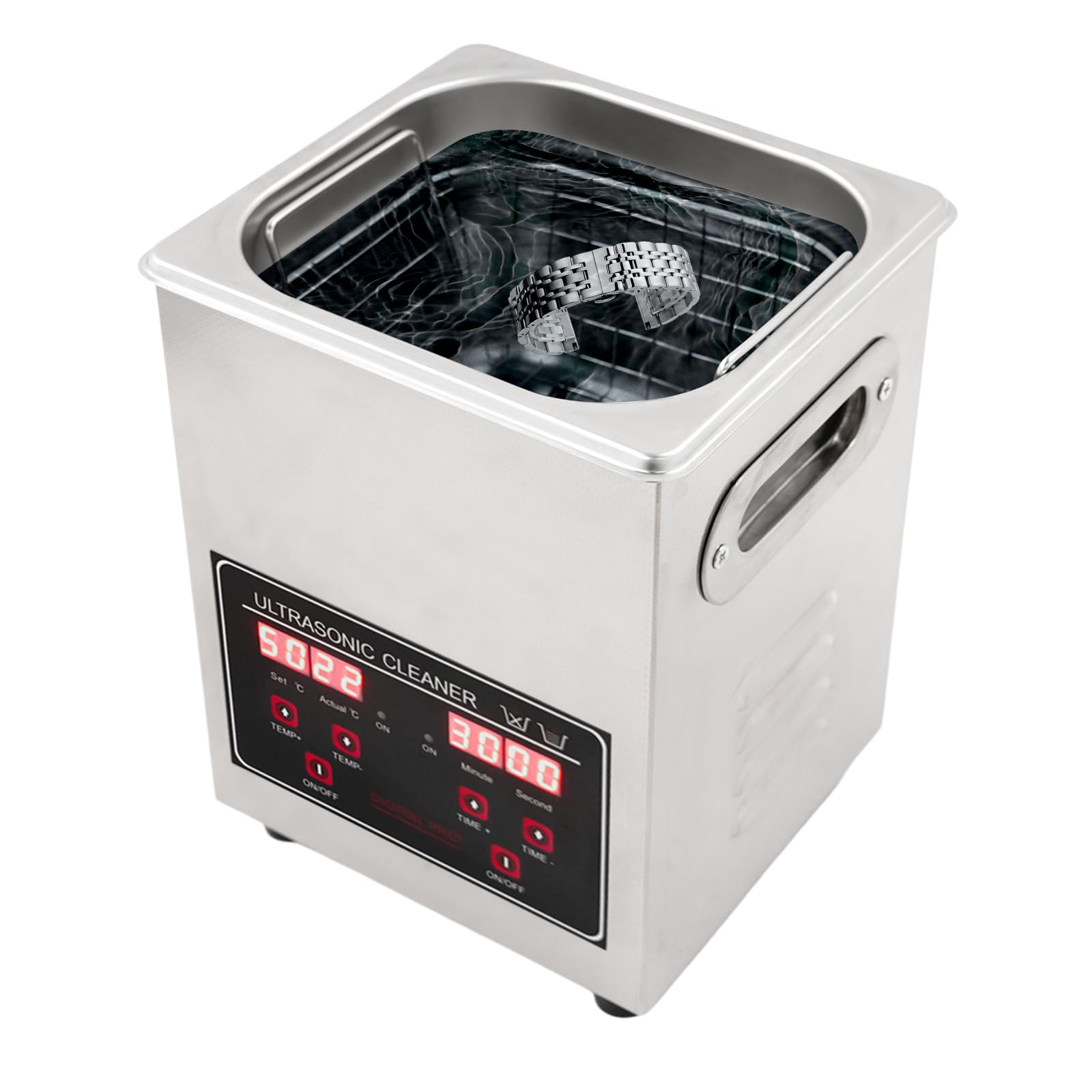 Ultraschallreiniger 40kHz 2L Edelstahl Reinigungsmaschine mit Heizung und