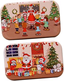 Comprar JUMPLAWN 2 Juegos Christmas Wood DIY Puzzle Educational Intelligence Jigsaw Toy For Cognitive Development