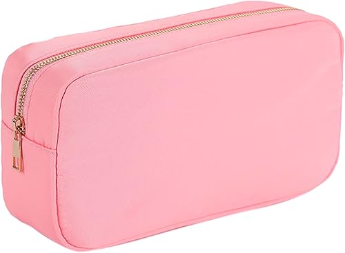 ChezMax Bolsa de maquillaje de viaje, bolsa de cosméticos de nailon para bolso, organizador de artículos de tocador, bolsa impermeable con