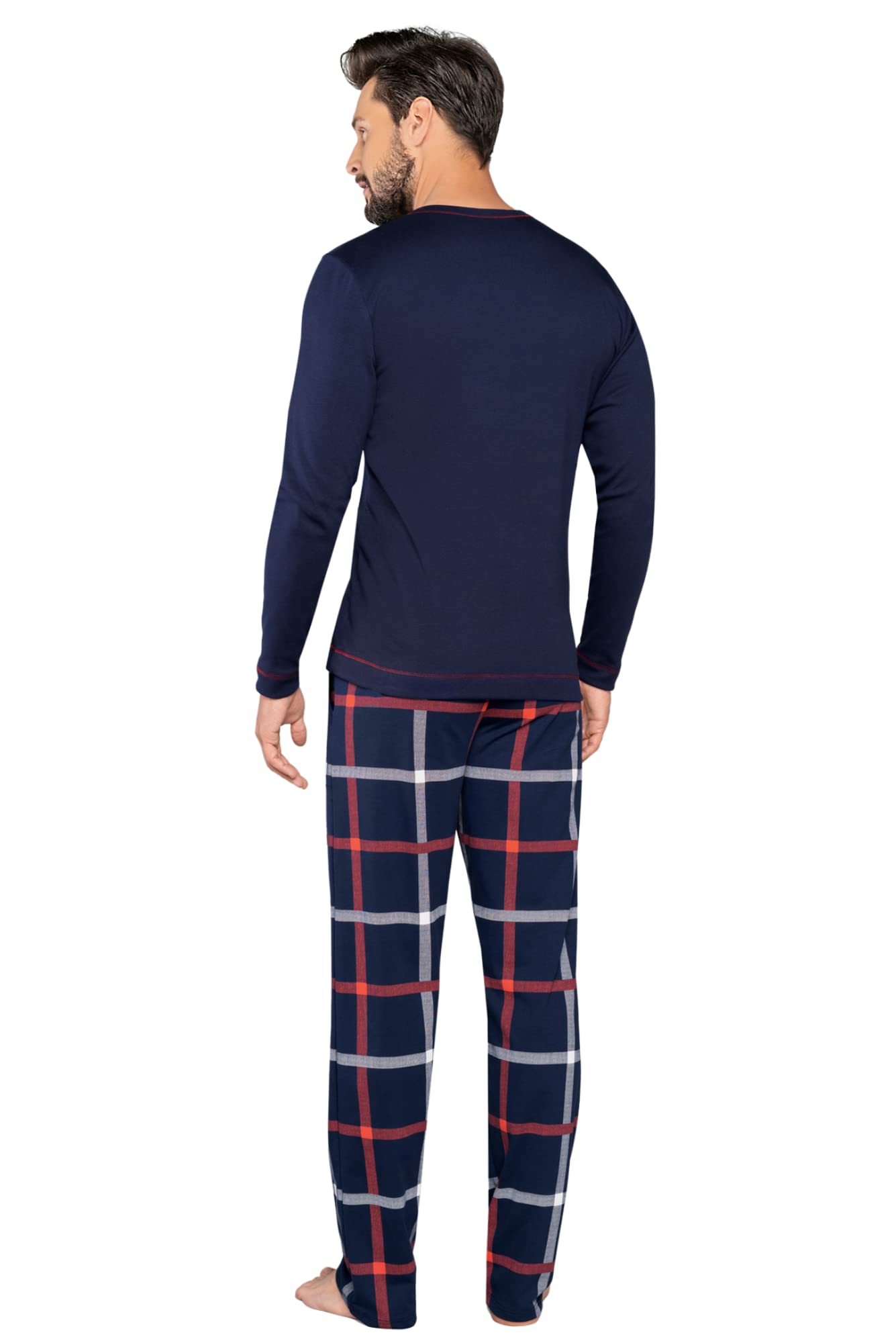 Italian Fashion Pigiama Uomo Cotone Leggero con Corte Manica | Pigiama Uomo Estivo e Primaverile | Loungewear Corto | Due Pezzi da Abbigliamento Casual da Casa S-3XL