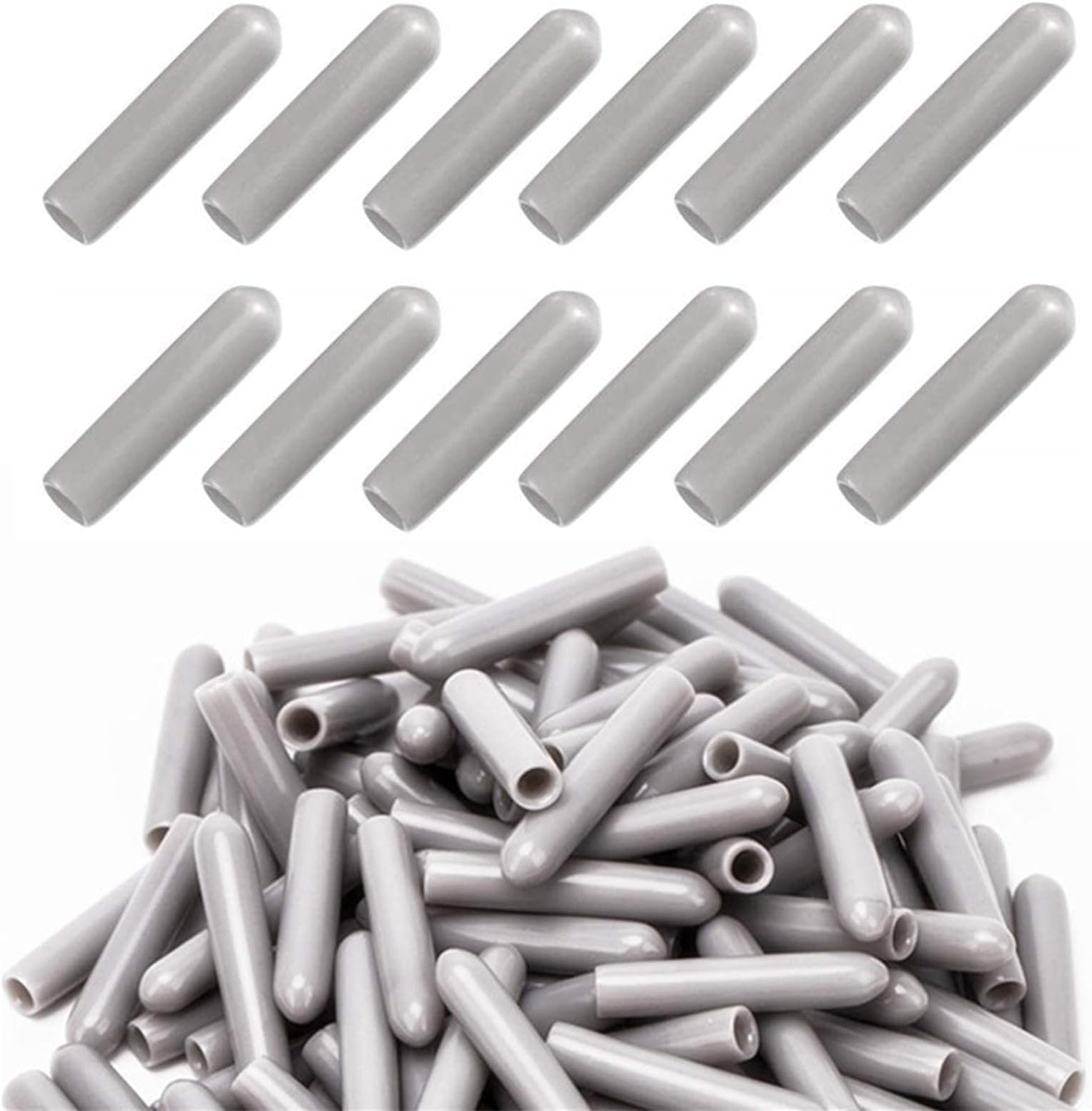 Dishwasher Basket Caps, 100 Pieces Dishwasher Protective Pins, Silicone Dishwasher Basket Tip Prong Cover Caps, Easy Snap On for All Dish Baskets, 1/8 Inch Inner Diameter