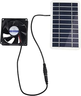 Solarbetriebener Dach-/Dachboden-Abluftventilator, 30 W, mit EVA- und Polysilizium-Panel, 8 cm Gleichstrom-Belüftung für Küche, Gewächshaus, Haustierhaus, Huhn, Scheune, Loft, Baumhaus,