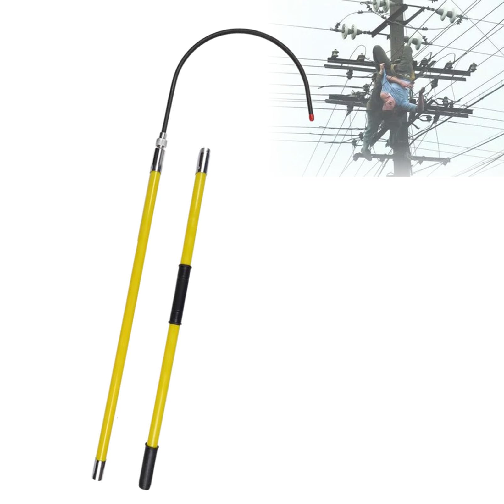 Gancho de rescate aislado con diseño desmontable para salvamento de emergencia eléctrica