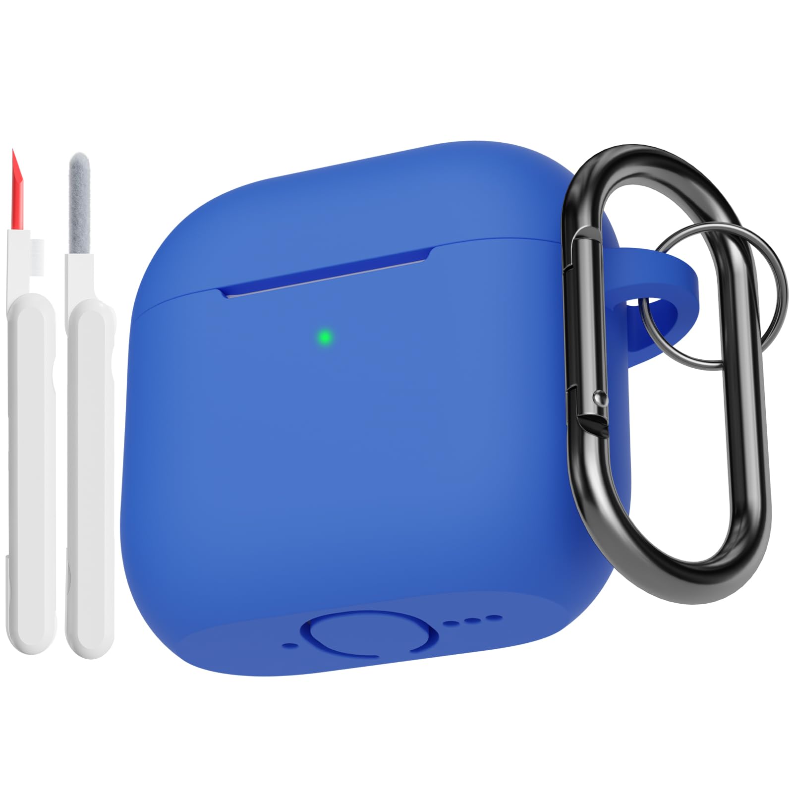 KOKOKA Funda de Silicona Compatible con AirPods Pro 3.ª Generación con Kit de Limpiador, Anti-rasguños, Anti-Polvo, Funda Case Silicona para AirPods Pro 3 con Mosquetón, LED Frontal Visible, Negro — view 14