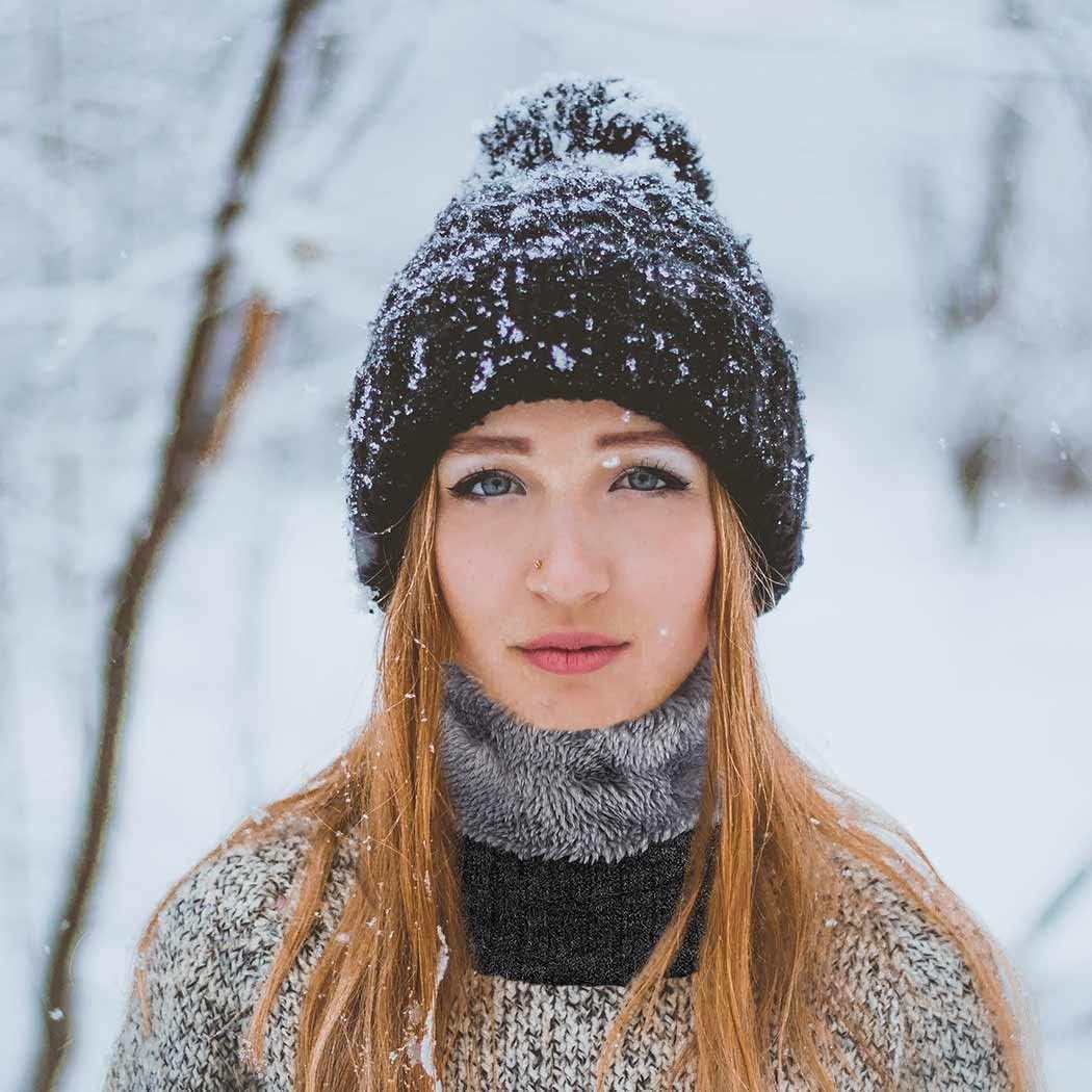 Winter Neck Gaiter Face Scarf Snowboard Face Cover Scarf Solid Color Thick Windproof Scarves for Men & Women