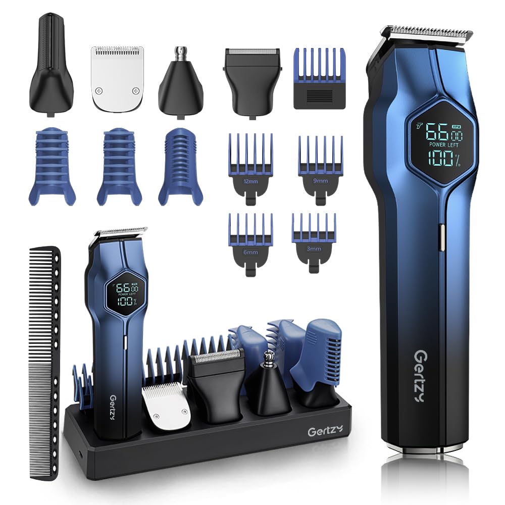 Tondeuse à barbe électrique 5 en 1 sans fil et étanche IPX7 pour le rasage du corps et visage