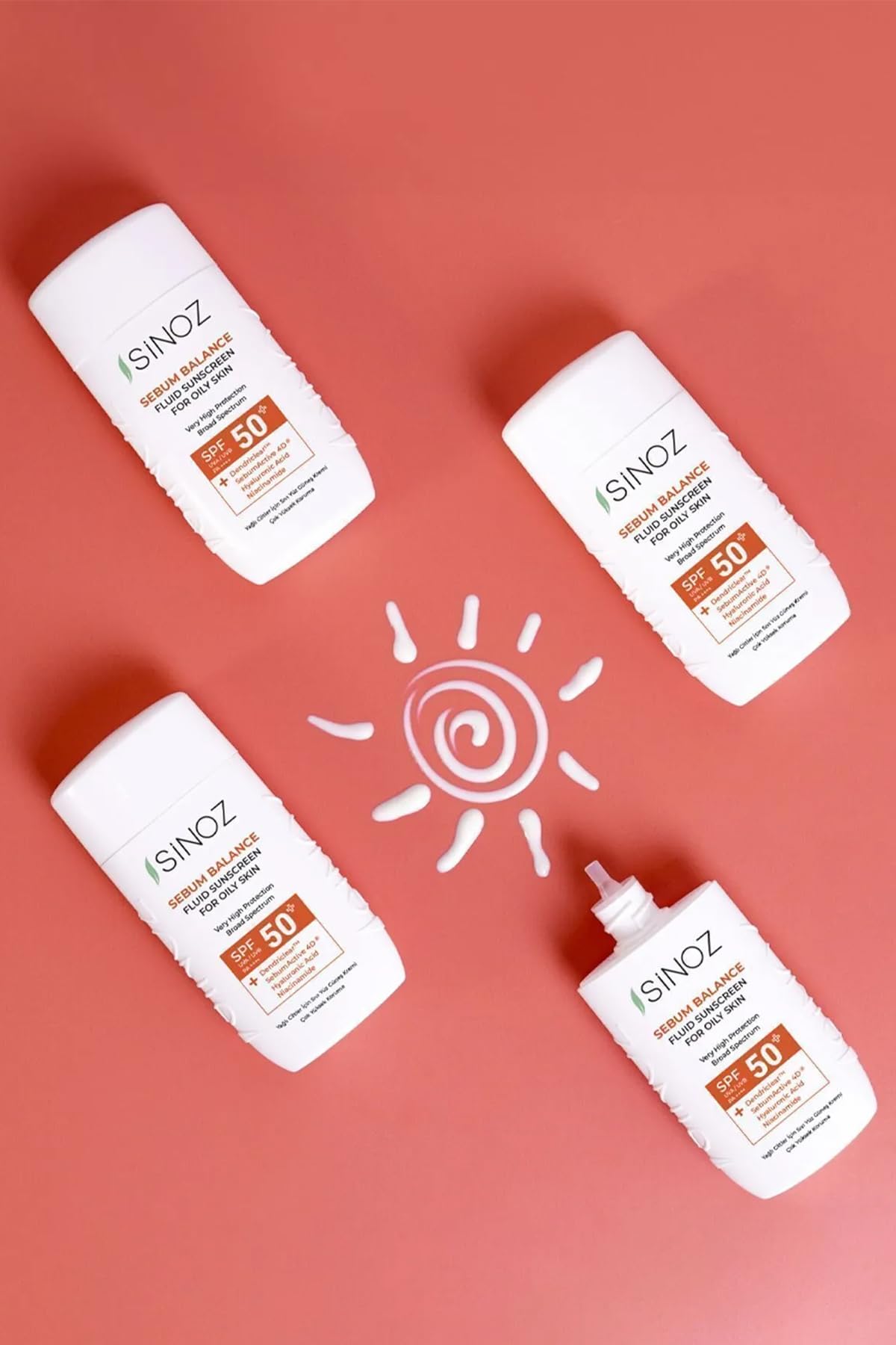 Sinoz Sebum Balance Fluid Sunscreen for Oily Skin SPF50+ / PA++++ - 50ml, 50 ml (Pack of 1) - Image 4