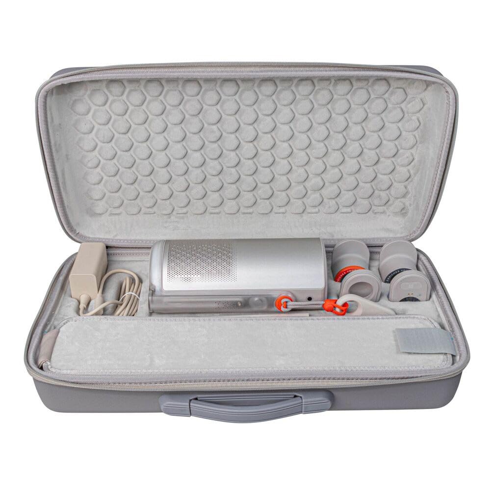 Lecreatekit Funda rígida de viaje para proyector XGIMI MoGo 4 (2025), carcasa protectora portátil de poliuretano EVA con ajuste personalizado, bolsa de transporte gris para almacenamiento y transporte