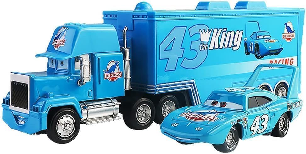 LKW & Rennauto Set Für Kinder – 2 Fahrzeuge Aus Legierung, Transporter Mit Rampe – Perfektes Geschenk Für Geburtstage & Belohnungen