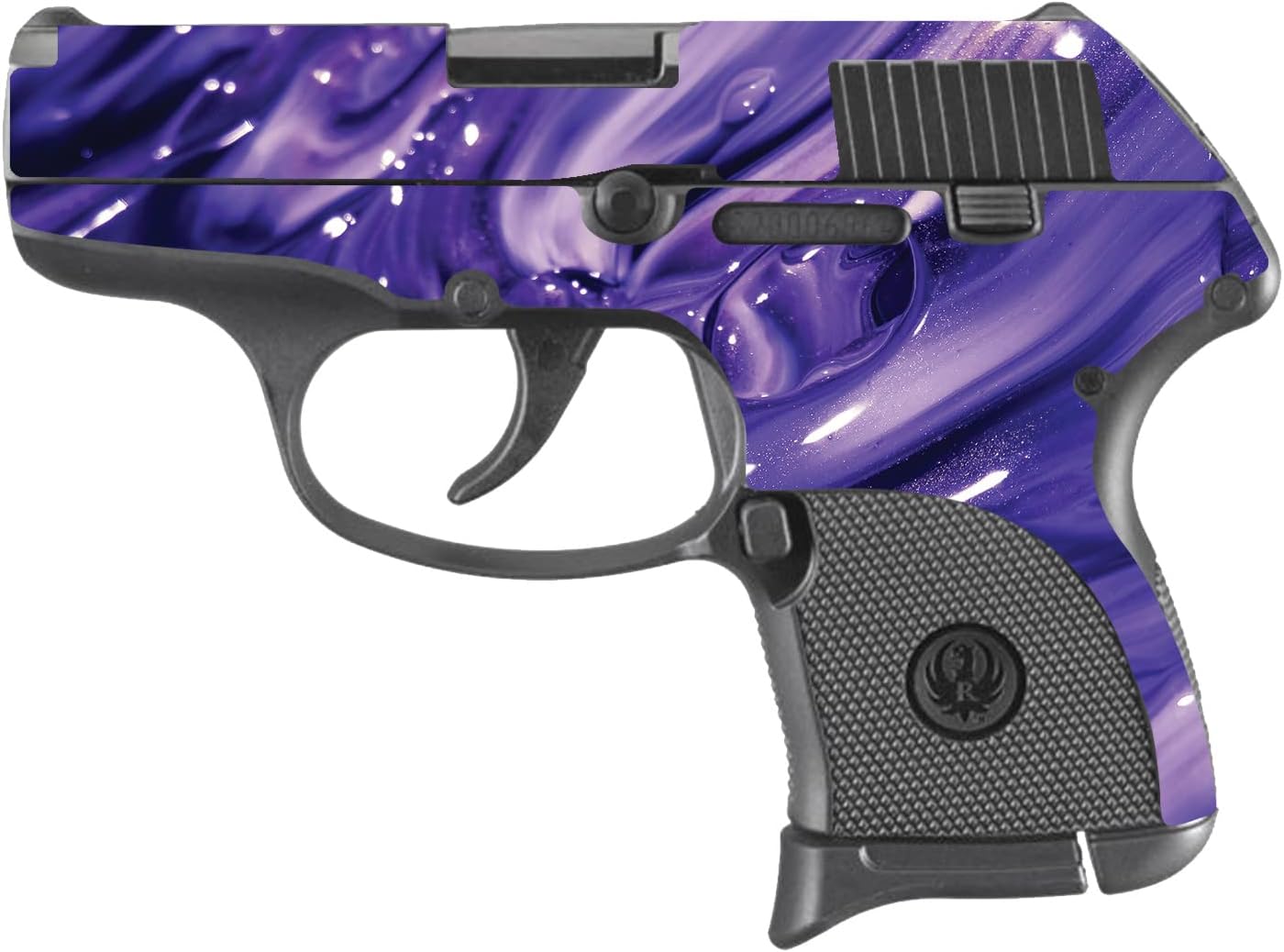 MightySkins Skin Compatible with Ruger LCP 380 - Purple Wash | Protective, Durable, and Unique Vinyl Decal wrap Cover | Easy to Apply, Remove, and Change Styles | Made in the USA