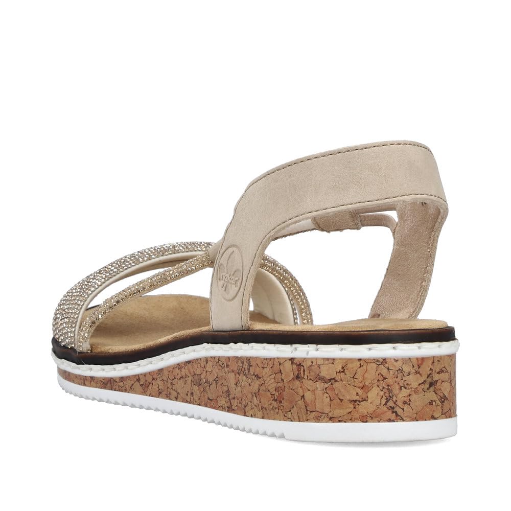 Rieker Damen Keilsandalen V3671, Frauen Sandalen
