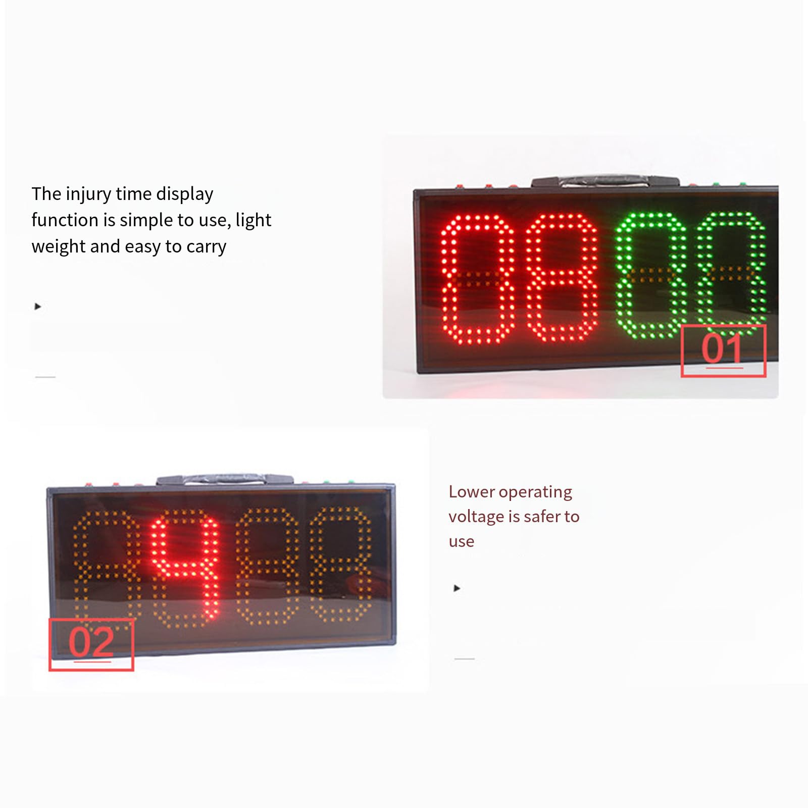 Elektroniczna tablica zastępcza do piłki nożnej Jednostronny/dwustronny elektroniczny wyświetlacz LED Sprzęt do gry w piłkę nożną,Double-sided-display