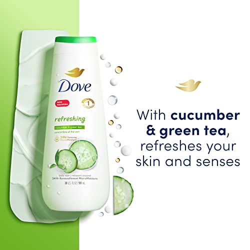 Dove Body Wash Refreshing Cucumber And Green Tea 4 Count Refreshes Skin Cleanser That Effectively Washes Away Bacteria While Nourishing Your Skin 20 Oz #TOP3