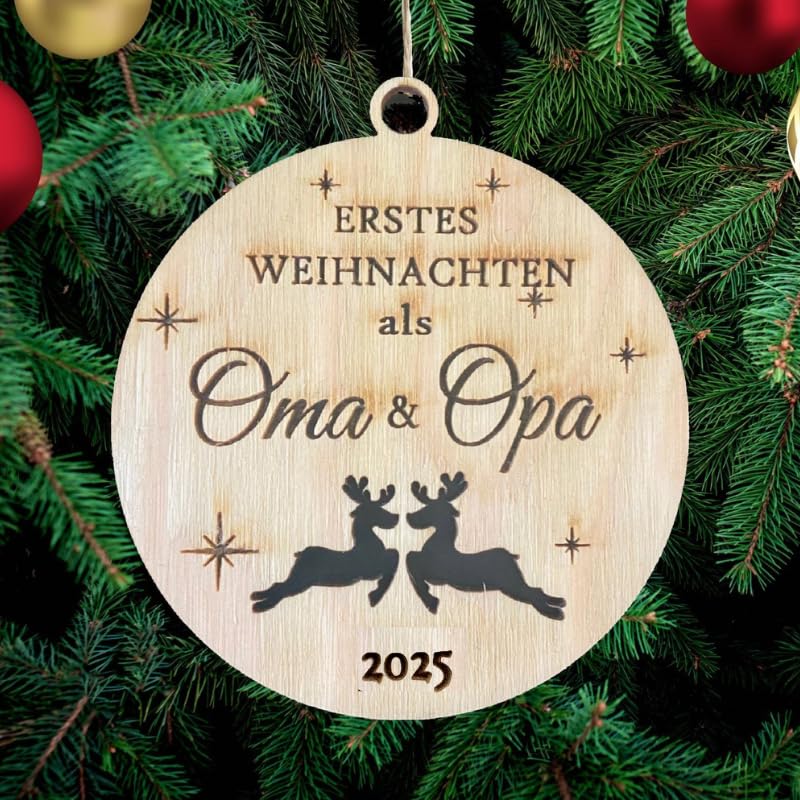 Unser Erstes Weihnachtenals als Oma und Opa - Christbaumschmuck...