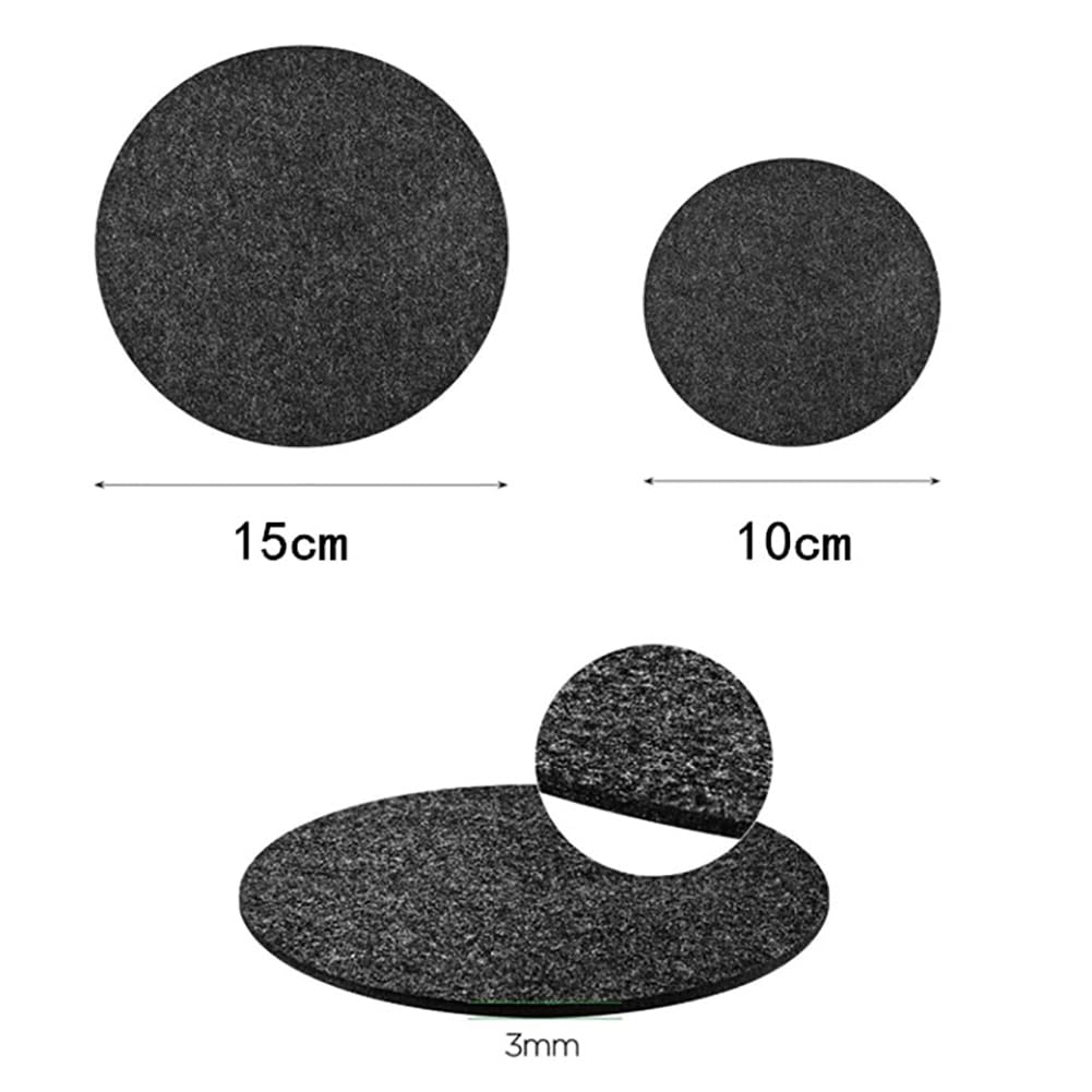 FSSTUD 8 Pcs Round Plant Coasters Absorbent Felt Plant Mat Waterproof Plant Pot Saucers House Flower Pot Coasters Reversible Plant Pads for Indoor Outdoor Dark Grey - Image 3