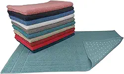 Kit 05 Tapete para Banheiro Atoalhado Felpudo Luxo c/Antiderrapante 550g/m² 45x70cm Padrão Hotel/Pousada - Sortido