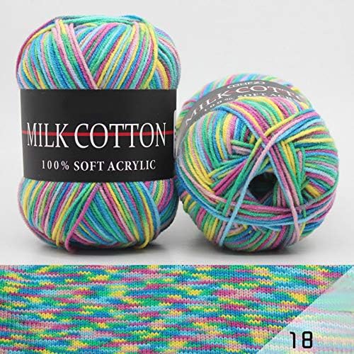 6X 50g Knitting Rainbow Wool Yarn Balls Colorful Hand Crochet Knitting Chunky Double Acrylic Yarn Set, 23 Colors - Image 3