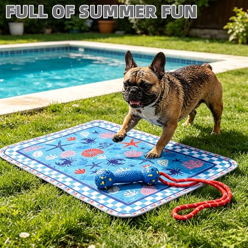 Image of KOOLTAIL Summer Washable Pee Pads for Dogs, 2 Pack Super Absorbent Reusable Puppy Training Pads Waterproof, Nonslip & Leak-Proof Dog Pee Pads,Large Pet Mats Whelping Pads for Floor,Crate,Couch,36 inchx41 inch
