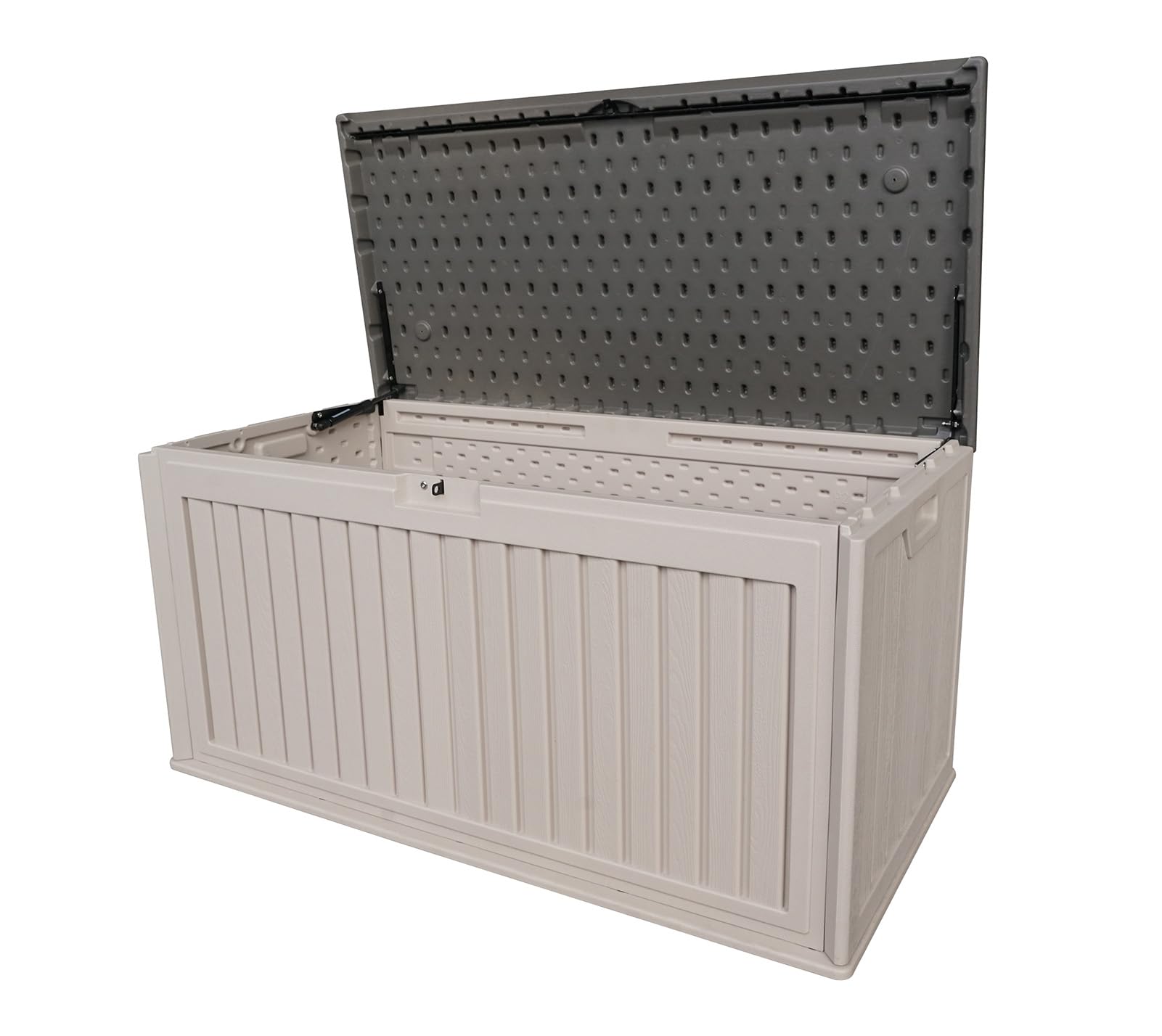WESTMANN Gartenbox Alba, 380 l, 220 kg Traglast, Kunststoff, Creme