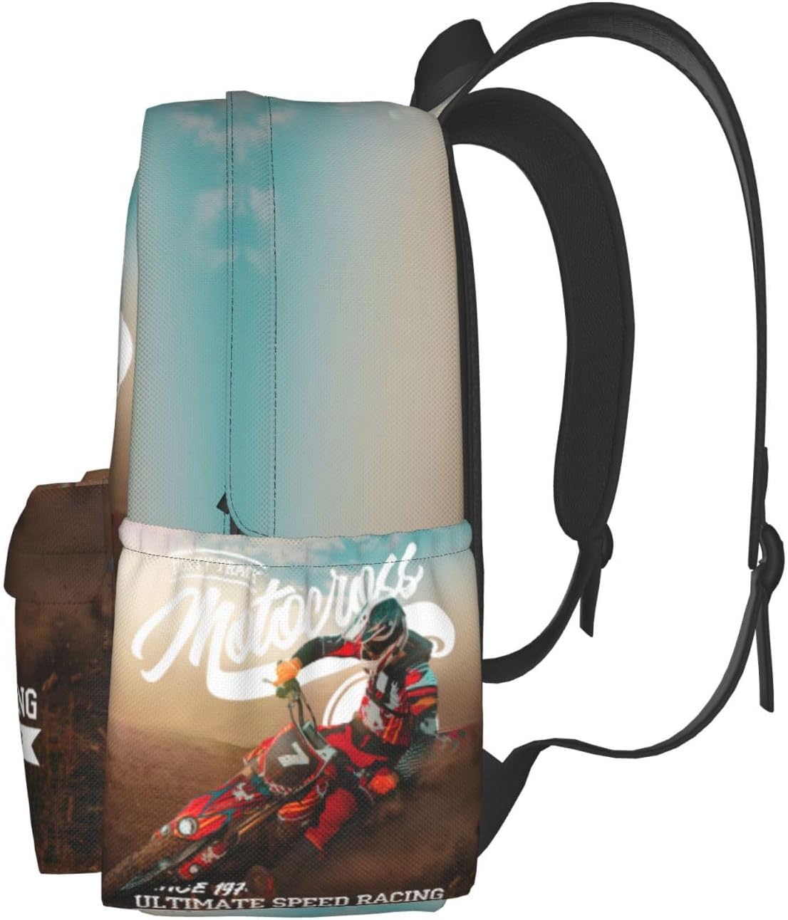 Dirt-Bike Backpack Motocross Motorcycle Vehicle School Bag Lightweight Bookbag Casual Daypack for Girls Boys Kids Women Men Travel Laptop 16 Inch - Image 3