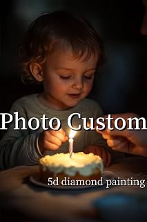 Movstrb Customized Diamond Painting Kit for Adults - Personalized Diamond Painting Kit, Upload an Image of Your Choice for Home Wall Decorations 16 X 16 Inch